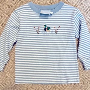 Little English Boys 3T Duck stripe shirt top